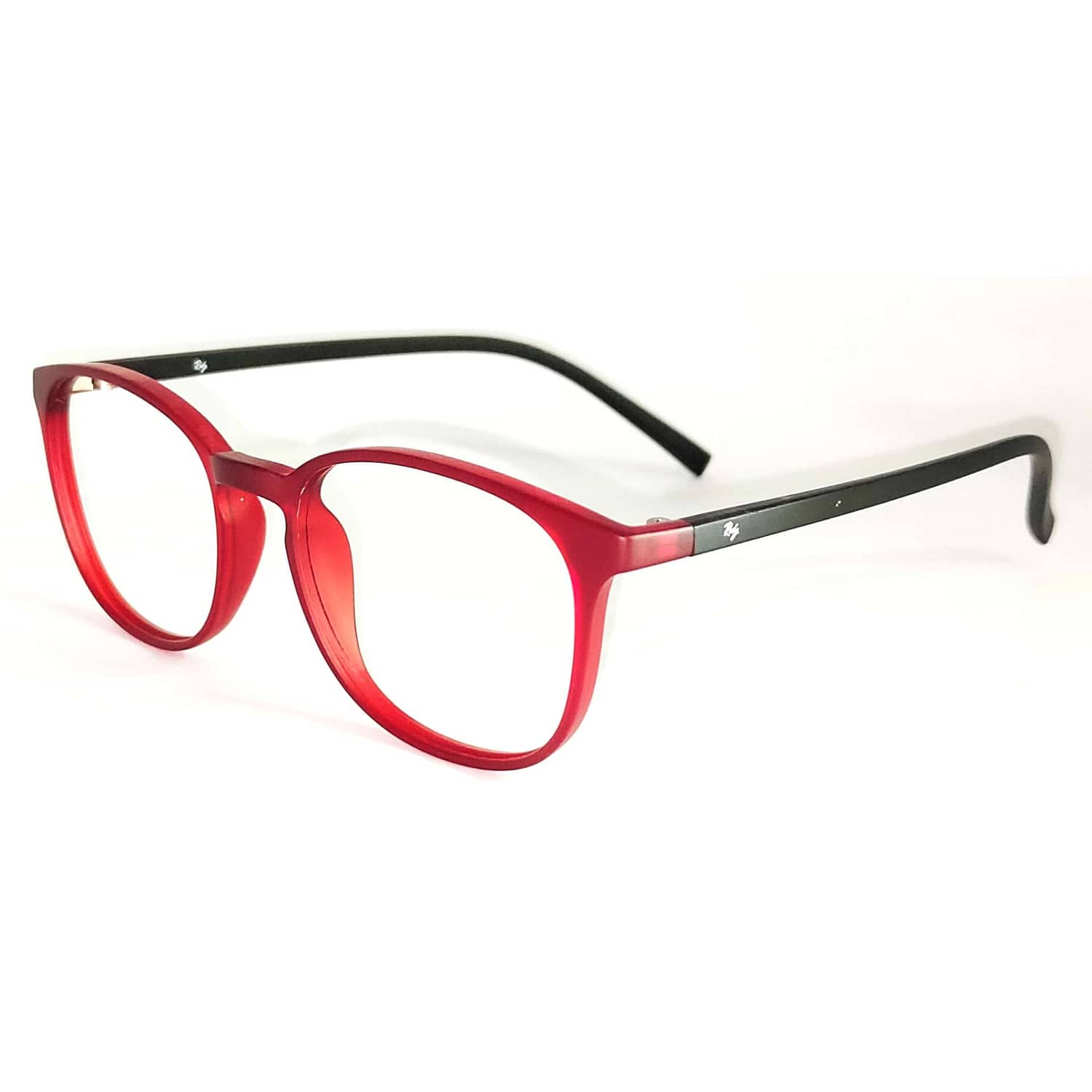 Ruby Maroon Round Shell Medium Eyeglass Frame