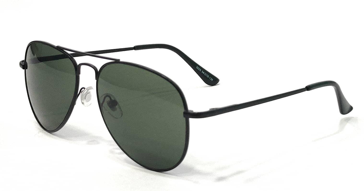 Black & Green Aviator Full Metal Sunglass